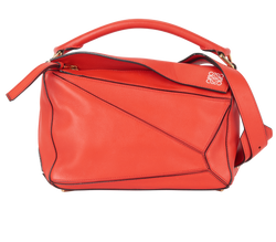 Medium Puzzle, Leather, Red, 471607, S, 2*